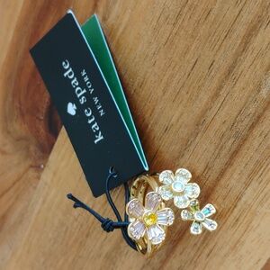 Kate Spade Gold and Pink Floral Ring